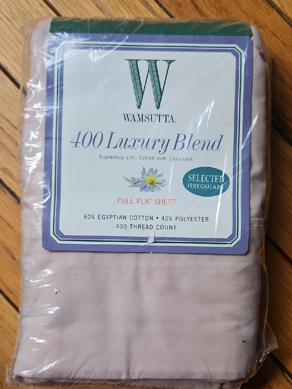 Wamsutta 400 Luxury Blend Full Flat Sheet - Light Blush